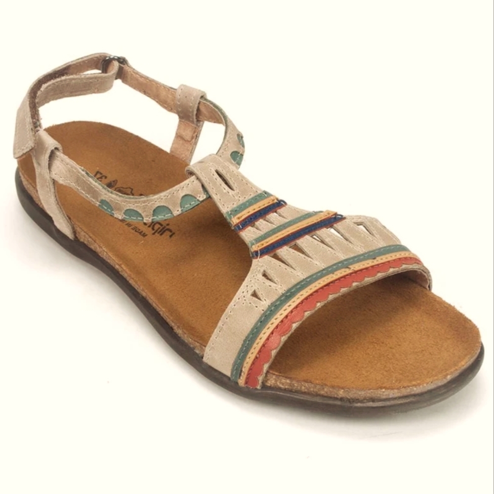 Naot 42 Odelia Bohemian Sandals Cork Comfort Shoes Adjustable Luxury